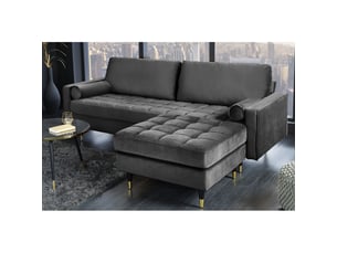 Canapé droit fixe <strong>MEUBLORAMA</strong> <strong></strong> 4 places Velours gris