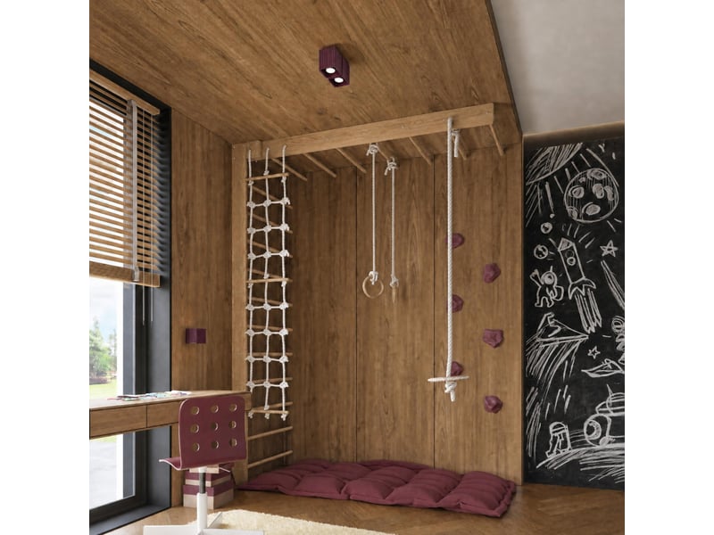  Plafonnier riff 2 bordeaux gu10 aluminium moderne 12x20.5x10cm SL.3072 - Conforama C