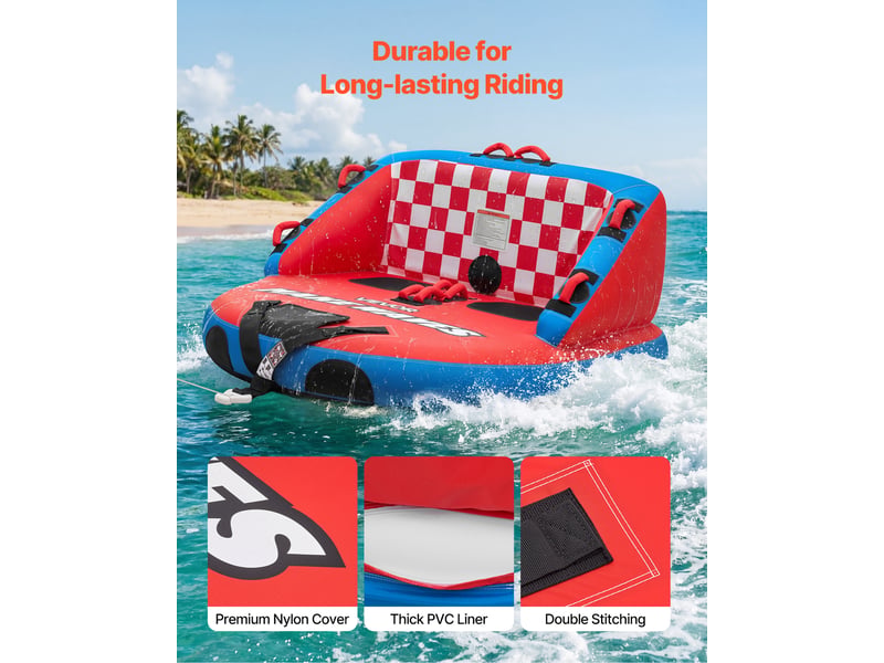  Vevor bouée tractée gonflable canapé pour tubing bateau 2 passagers 154 kg  - Conforama D