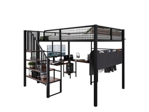 Lit mezzanine 140x200 cm <strong>HAUSS SPOLE</strong> <strong></strong> coloris bicolore