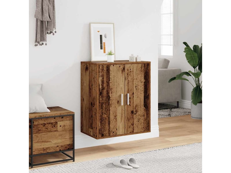  Meuble à chaussure, cabinet à chaussures 60x35x70 cm bois ancien shl5156  - Conforama C