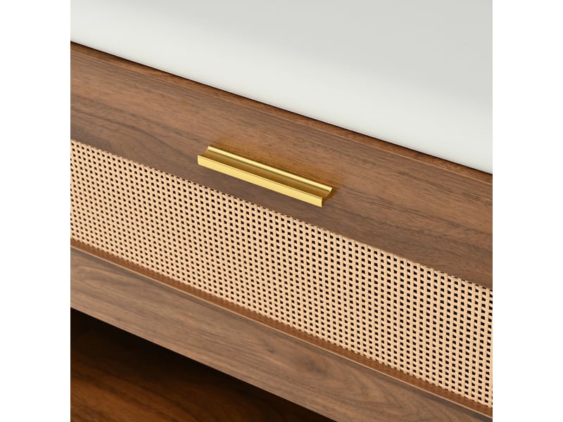  Vestiaire d'entrée avec miroir banc led mdf coloris noyer 110 x 38 x 190 cm WF226048049B - Conforama D