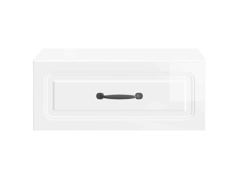  Table de chevet - cabinet de chevet - table de nuit mural blanc brillant 49 x 34,5 x 20 cm  - Conforama D