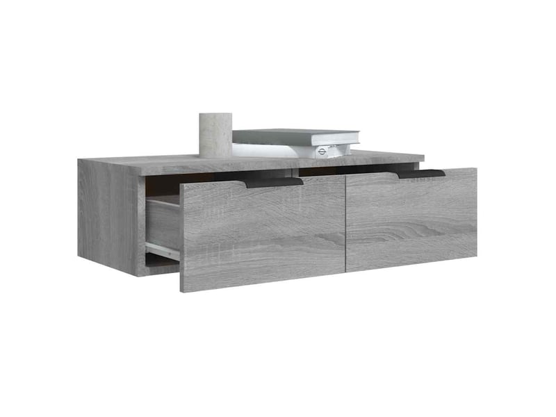  Armoire murale, meuble de rangement sonoma gris 68x30x20 cm bois d'ingénierie  - Conforama E