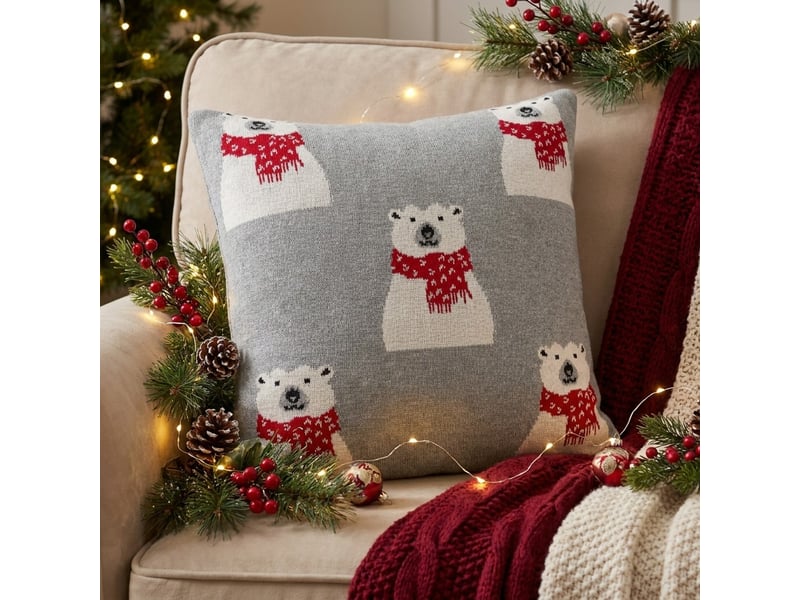  Lot de 4 coussins 45x45 cm en coton déhoussables editha  - Conforama B