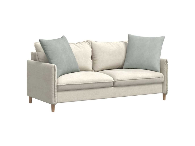Lot de 2 coussins de canapé, coussins décoratifs gris clair 80 x 80 cm cf59078 - Conforama C