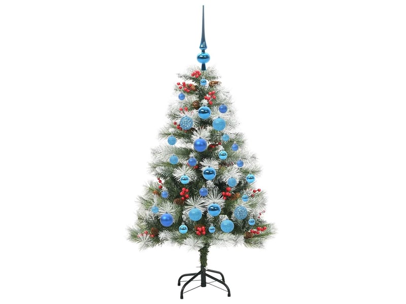  Sapin de noël artificiel, arbre de noël vert et blanc 120 cm shl3484  - Conforama D