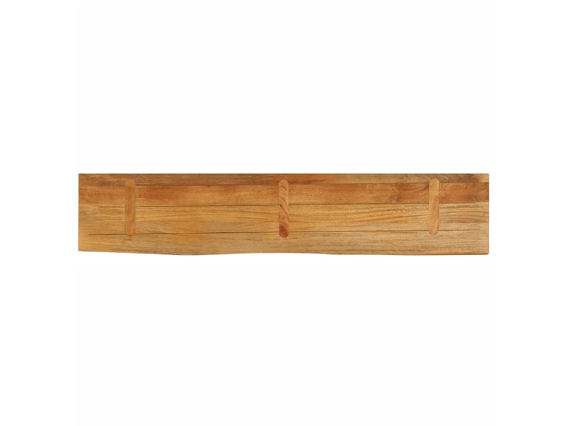  Dessus de table, plateau de table à bord vivant 180x40x2,5cm bois massif manguier  - Conforama E