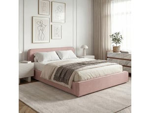Lit 2 places 140x190 cm IDIMEX   coloris rose