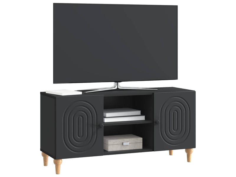  Meuble tv - banc tv - meuble de rangement noir 102 x 34,5 x 50 cm bois d'ingénierie  - Conforama C