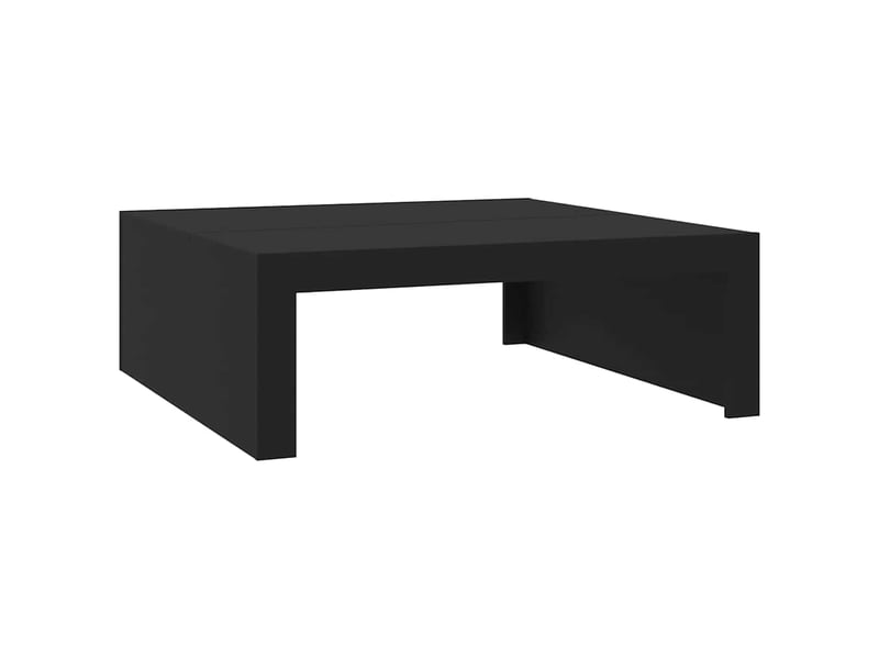  Table basse - table de salon - table à thé noir 100x100x35 cm bois d'ingénierie  - Conforama A