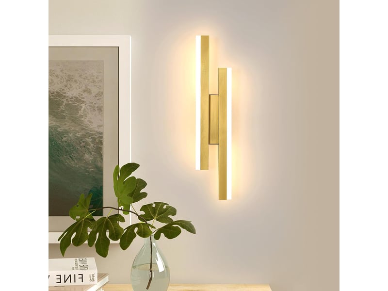  Applique murale interieur led or pour chambre, salon, hôtel, escalier, blanc chaud 3000k 7914674584 - Conforama C