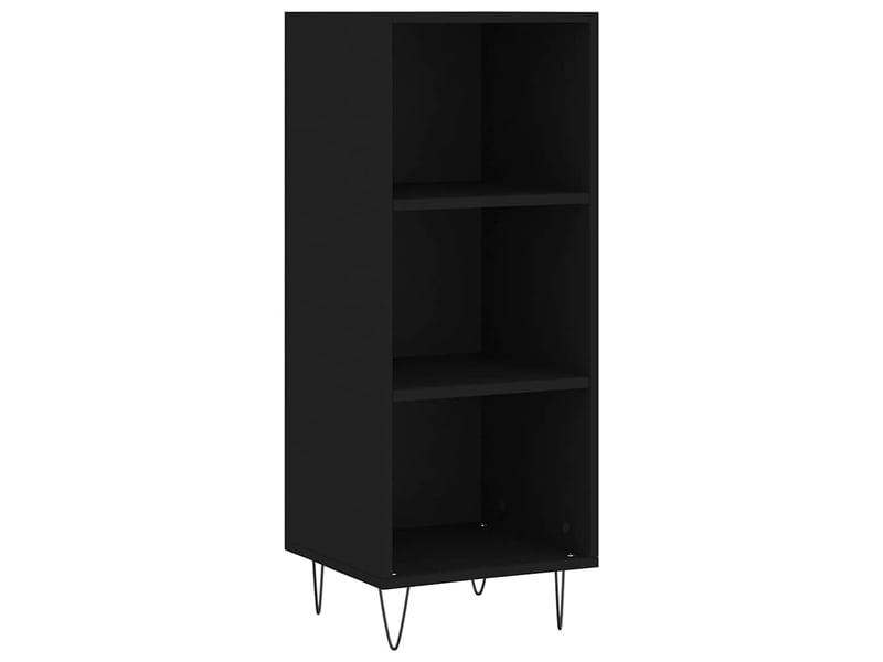  Buffet - bahut - meuble de rangement noir 34,5x32,5x90 cm bois d'ingénierie  - Conforama A