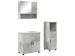 Ensemble de mobilier de salle de bain 3 pc gris béton cf64378