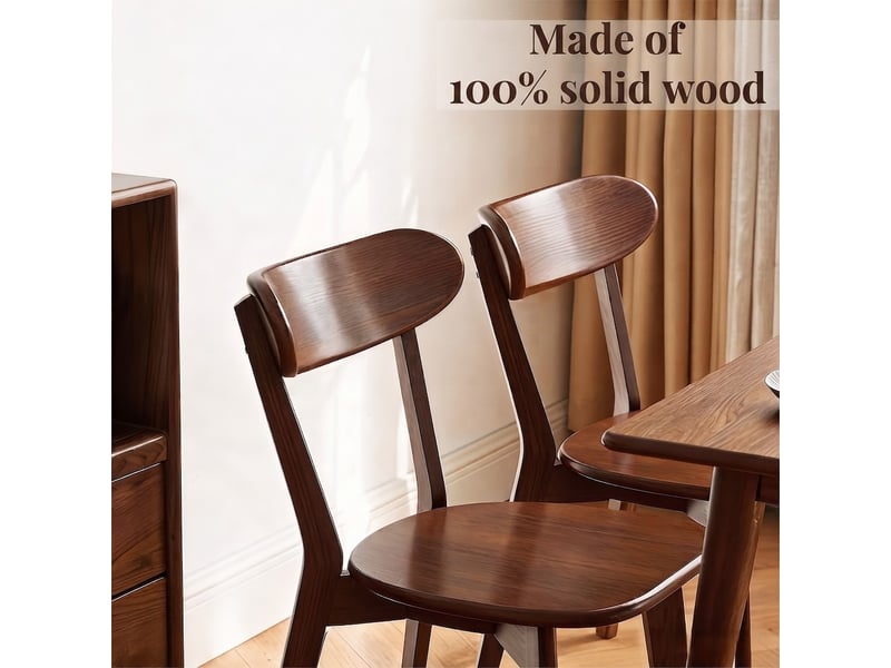 Chaise de salle à manger, en bois massif, bois foncé cao-W5901P521791-conf-NEW - Conforama D