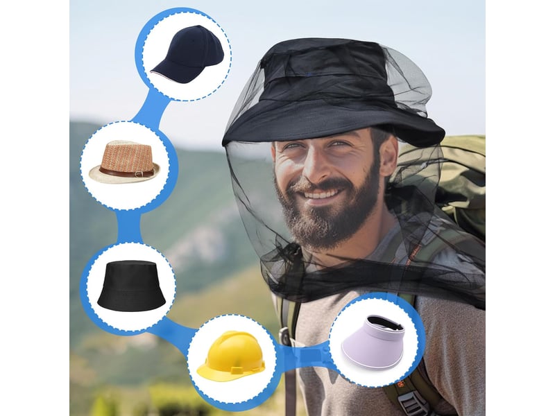  Lot de 2 moustiquaires pour camping, randonnée et safari – protection anti-insectes  - Conforama D