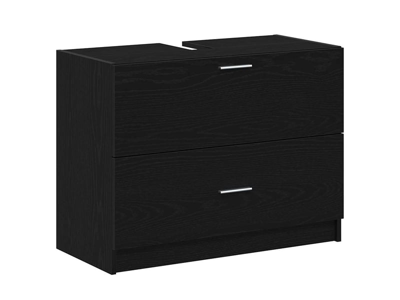  Cabinet de salle de bain, armoire salle de bain chêne noir 78 x 37 x 59 cm cf65344  - Conforama A