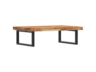 Étagère de vasque murale acier et bois massif d'acacia shl4486
