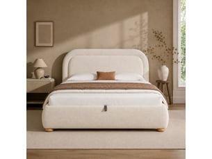 Lit coffre 140x190 cm <strong></strong>  <strong></strong> coloris beige