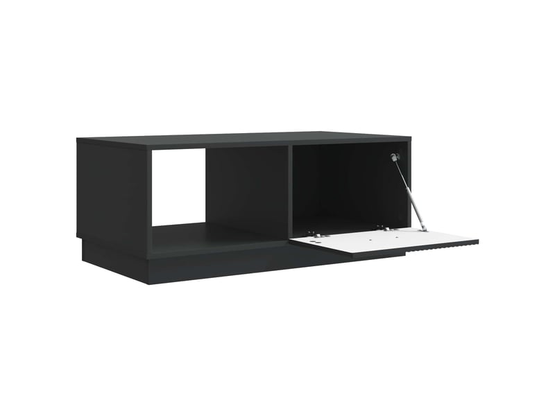  Table basse - table de salon - table à thé noir 90 x 50 x 37 cm bois d'ingénierie  - Conforama D