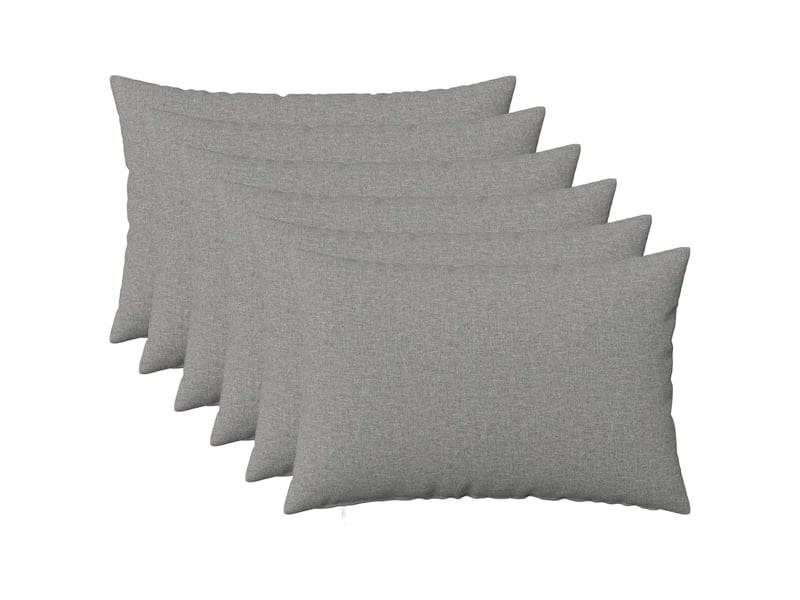 Lot de 6 coussins avec oreiller, coussins décoratifs heerlen gris nuage tissu cf50708 - Conforama B