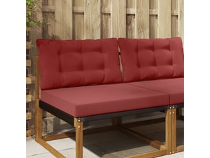 Coussin de canapé d'extérieur, coussin de chaise polyester bordeaux 80 x 68,5 cm cf54051
