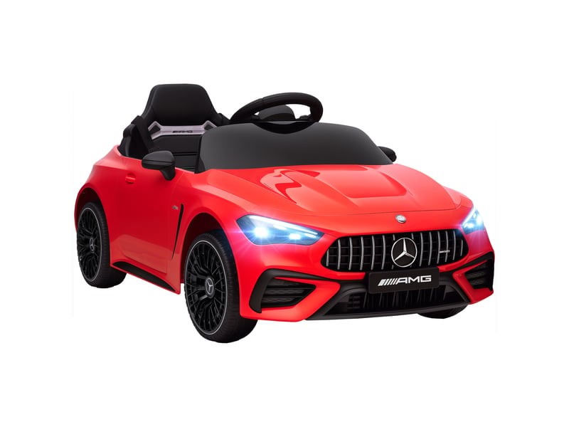 Voiture électrique pour enfants, design mercedes, moteur 12 v, télécommande, lumières led, musique, pour les enfants de 3 à 6 ans, rouge - Conforama A