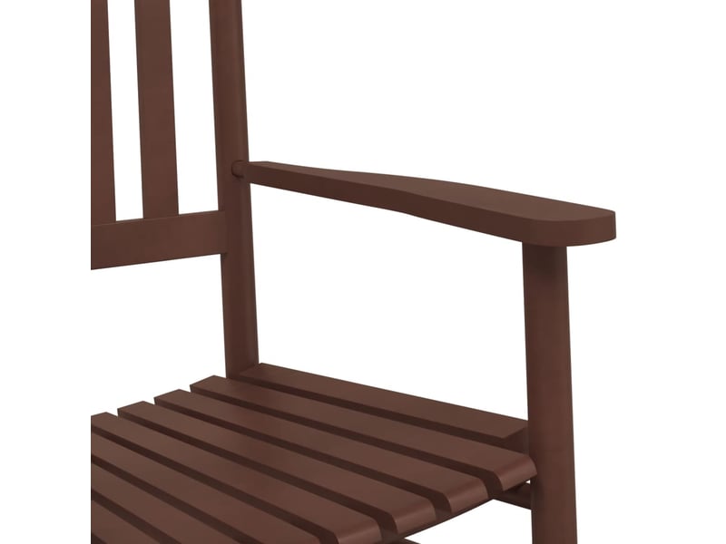 Fauteuil à bascule relax pour salon avec petite table pliable en bois de peuplier marron dec028862  - Conforama E