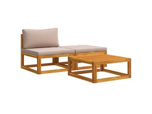 Canapé de salon, sofa, canapé d'angle avec coussins 100 % polyester acacia massif cf23006