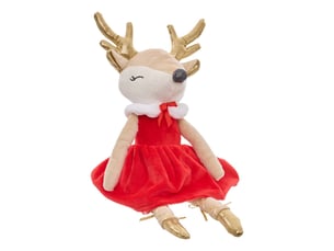 Peluche renne en robe h. 36 cm