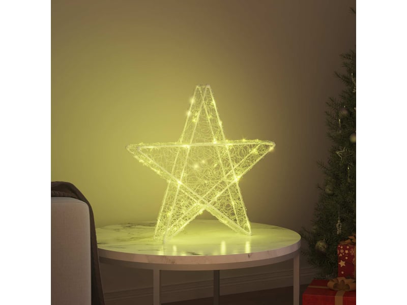  Étoile en 3d 50 led blanc chaud 55 x 53,5 x 10 cm acrylique cf61917  - Conforama C