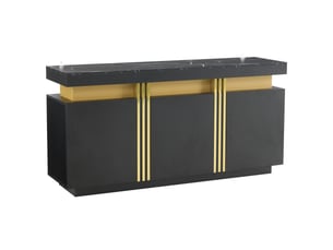 Buffet 3 porte(s) - 140 cm coloris noir