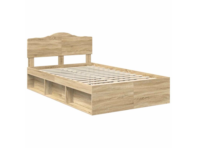  Lit double- lit adulte -  cadre de lit sonoma 120 x 190 cm bois de pin massif  - Conforama C