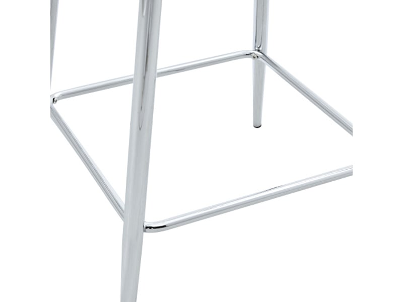  4 tabourets de bar transparents – piètement métallique argenténoir, design moderne pour cuisine et salle à manger  - Conforama D