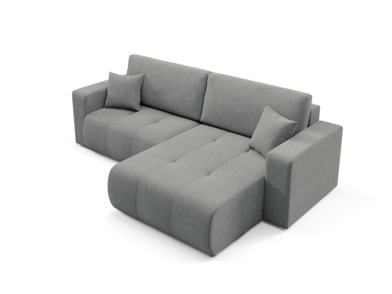 Canapé d'angle convertible molinio l gris clair - Conforama D