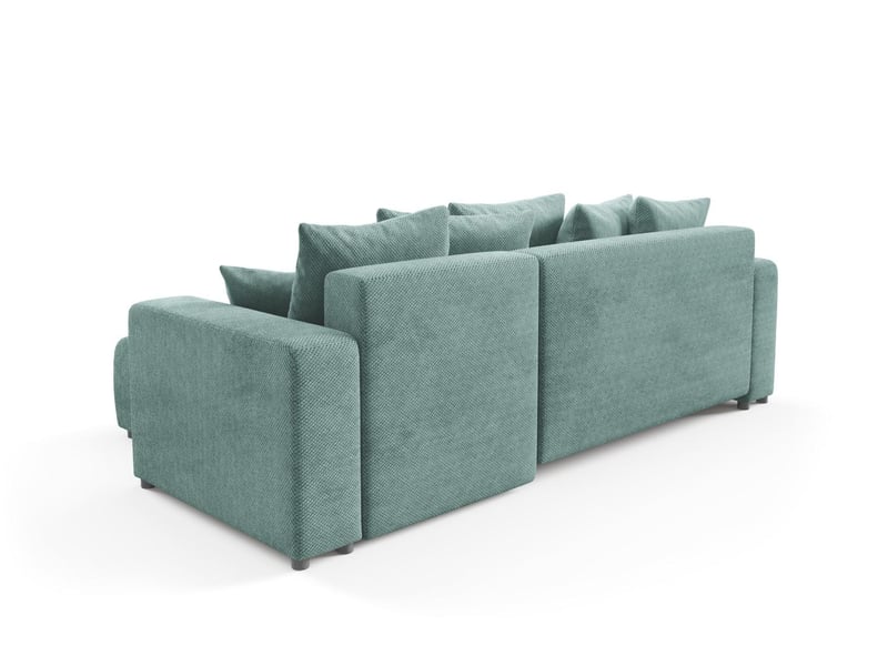  Canapé d'angle convertible evora l turquoise  - Conforama D