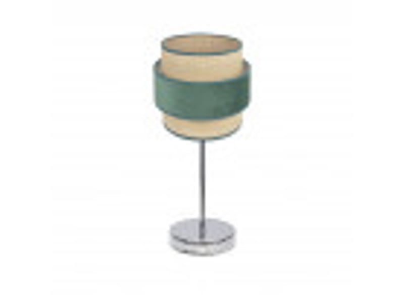  Lampe à poser fabrilamp reyes chromenaturel-vert 1 x e14 43 x 18 x 18 cm 177471006 - Conforama B