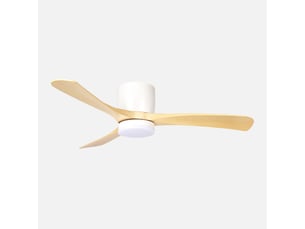 Ventilateur de plafond fabrilamp paterna dc blanchêtre 3 pales 117 cm 6 vitesses led 18 w télécommande