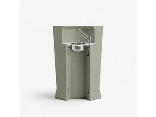 Comptoir avec lavabo intégré pour bar design marvy blanc - vert foncé