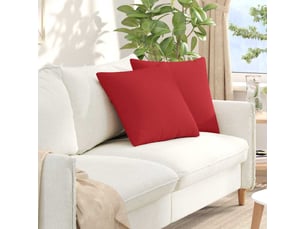Lot de 2 coussins de canapé, coussins décoratifs tissu rouge 50 x 50 cm cf58944