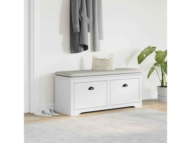  Banc de couloir, banc de rangement bodo blanc 114x40x45 cm  - Conforama C