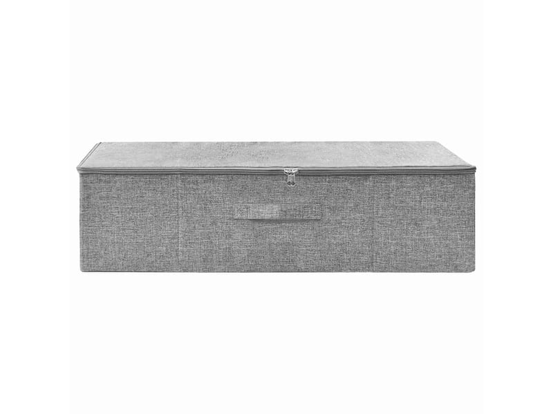  Boîte de rangement tissu 70x40x18 cm gris  - Conforama C