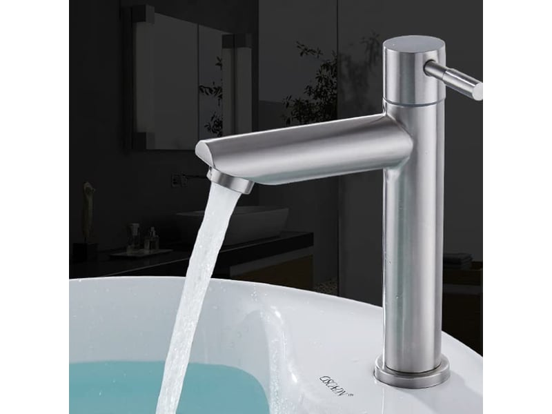  1 petit robinet d'eau froide pour salle de bain robinet d'eau froide mitigeur de salle de bain - en acier inoxydable 304  - Conforama C