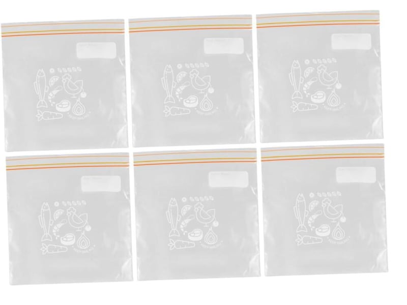  Lot de 30 petits sacs de conservation transparents et refermables. Idéaux pour conserver les fruits, les en-cas et les légumes. (27 x 26,5 cm)  - Conforama A