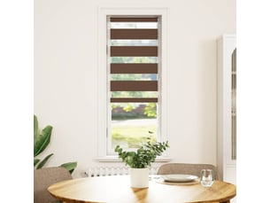 Store zèbre, store de fenêtre marron 50x150 cm largeur du tissu 45,9 cm polyester cf48708