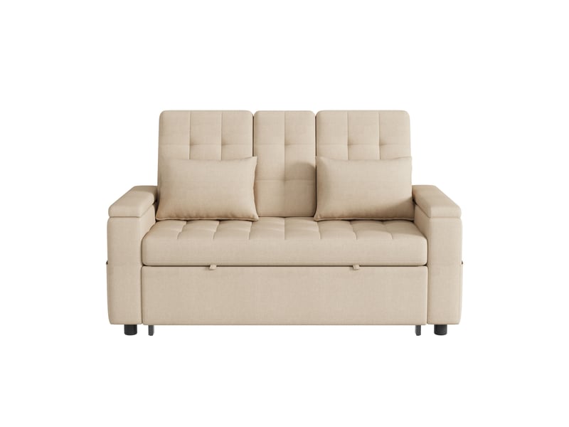  Canapé convertible 2 places avec rangement et dossier réglable evryae  - Conforama A