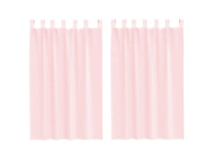 Lot de 2 voilages à œillets, voilages à anneaux rose clair 140 x 175 cm cf48968