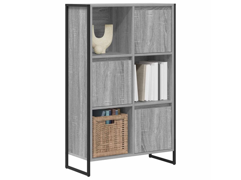  Bibliothèque, armoire à livres 68 x 30 x 108.5 cm bois d'ingénierie gris sonoma  - Conforama C