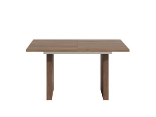 Table extensible 6 à 8 personnes en mdf pour salle à manger 140200×90×75 cm noyer