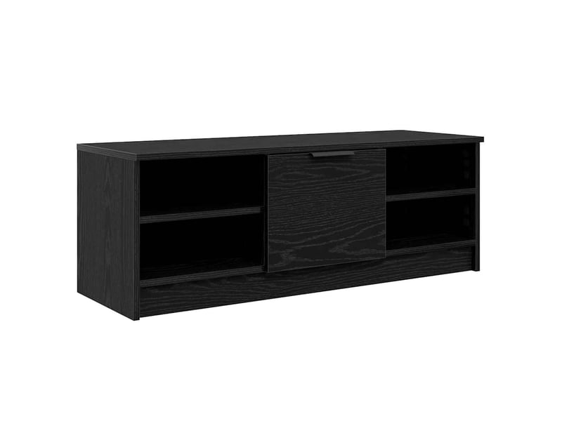  Meuble tv - banc tv - meuble de rangement 102 x 35 x 36,5 cm chêne noir bois d'ingénierie  - Conforama A